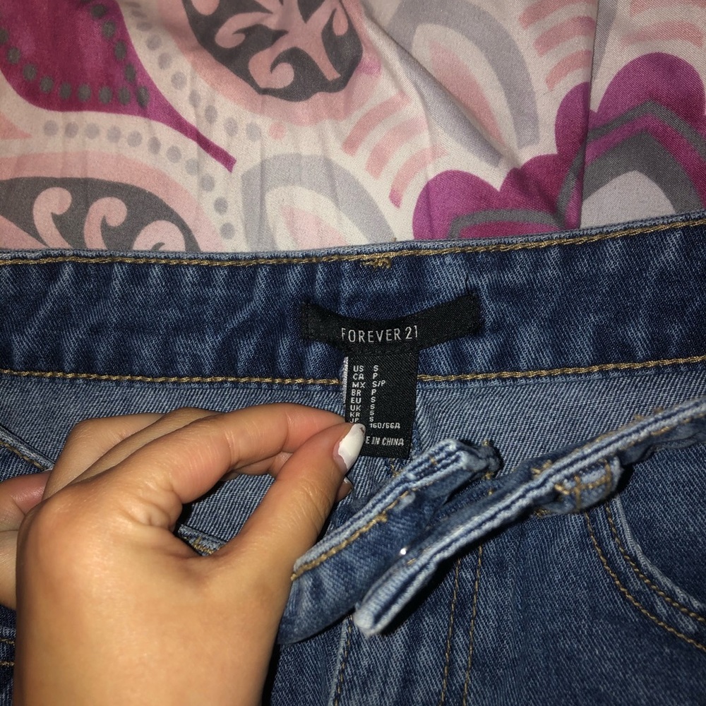 Mini denim skirt